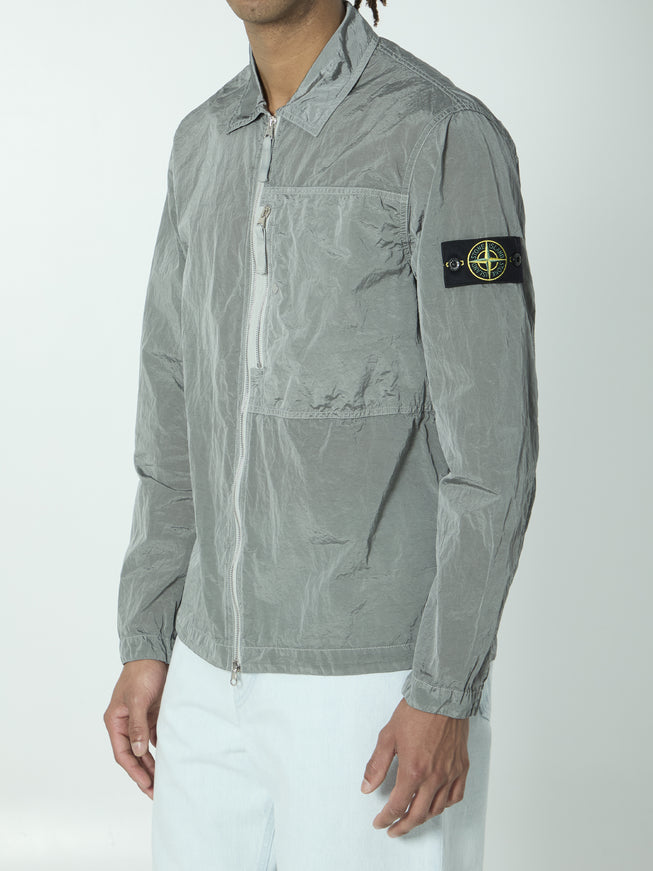 Stone Island Overshirt In Nylon Metal