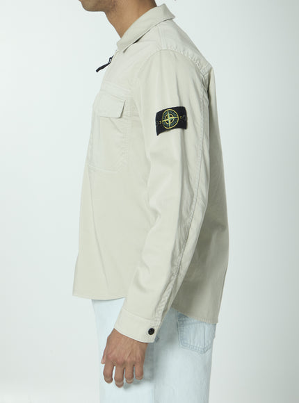 Stone Island Organic Cotton Satin Overshirt