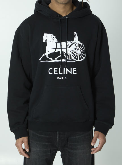 Celine Celine Paris Hoodie Black