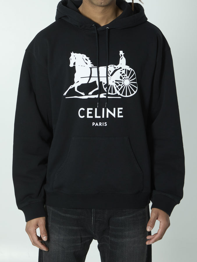 Celine Celine Paris Hoodie Black