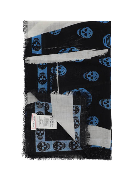 Alexander Mcqueen slashed skull scarf