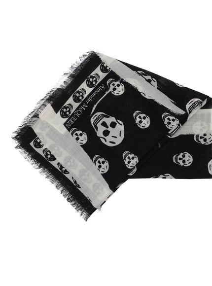 Alexander Mcqueen slashed skull scarf