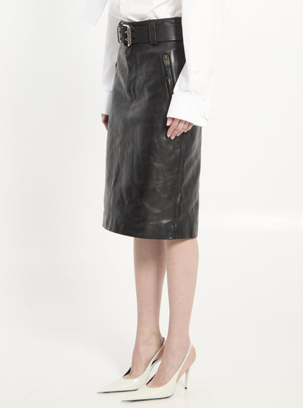Saint Laurent Pencil Skirt With Belt