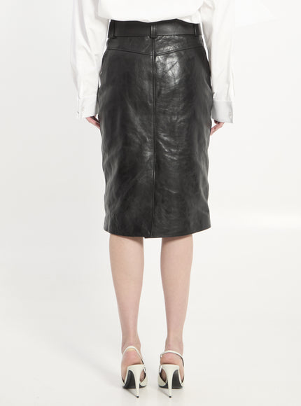 Saint Laurent Pencil Skirt With Belt