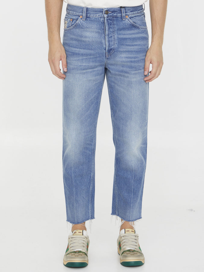 Gucci Washed-out Denim Jeans Light Blue