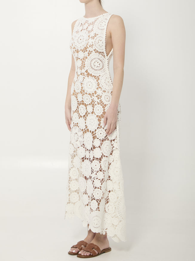 Self Portrait Crochet Maxi Dress