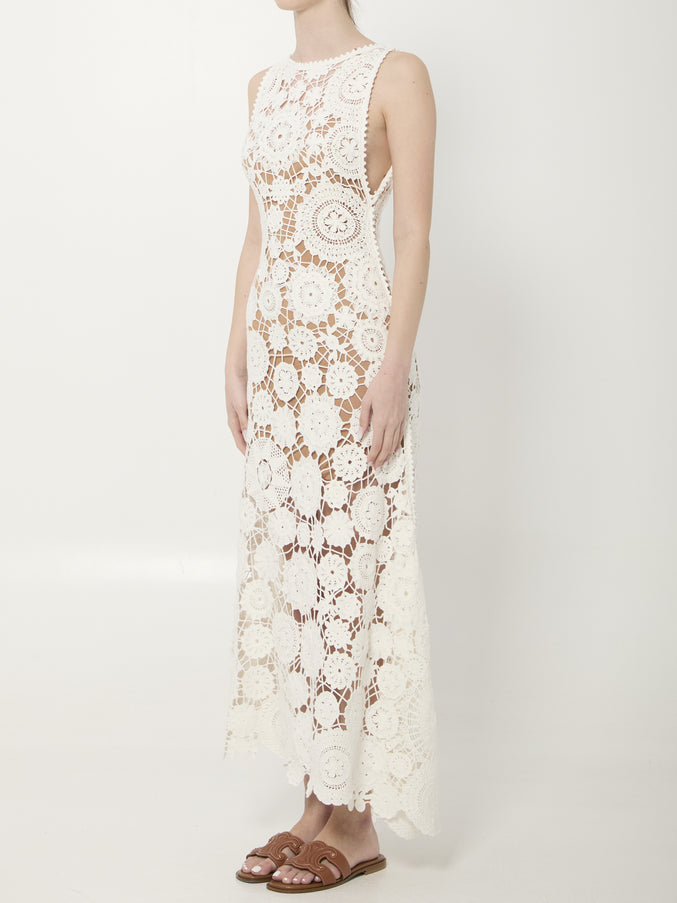 Self Portrait Crochet Maxi Dress