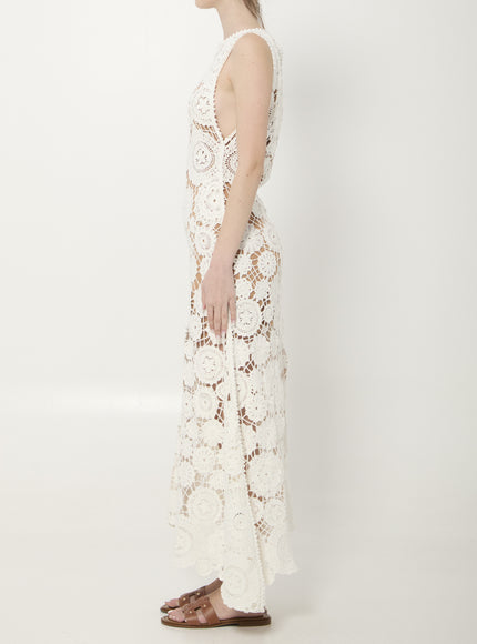 Self Portrait Crochet Maxi Dress