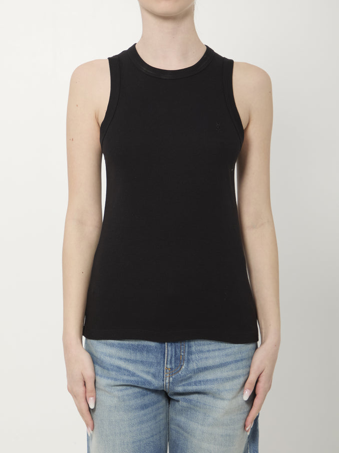 Saint Laurent Cassandre Tank Top Black