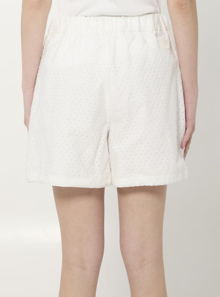 Moncler Cotton Poplin And San Gallo Shorts