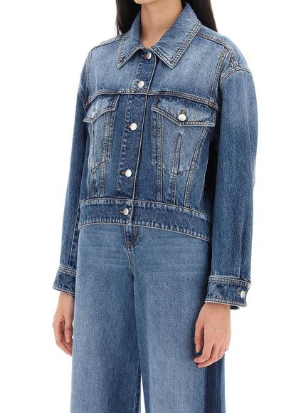 Alexander Mcqueen denim cocoon jacket