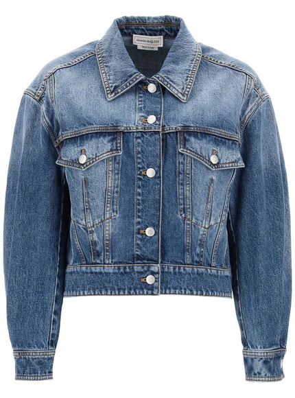 Alexander Mcqueen denim cocoon jacket