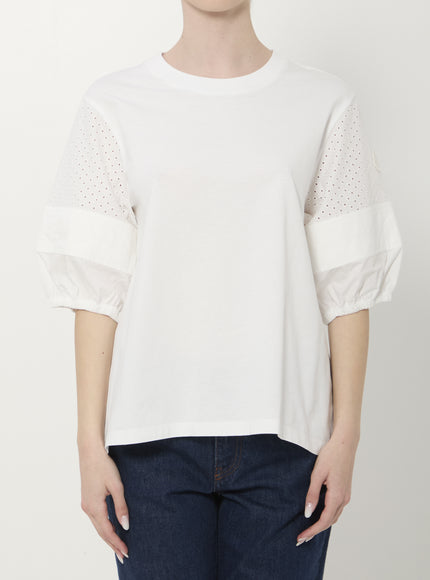 Moncler San Gallo Cotton Jersey T-shirt White