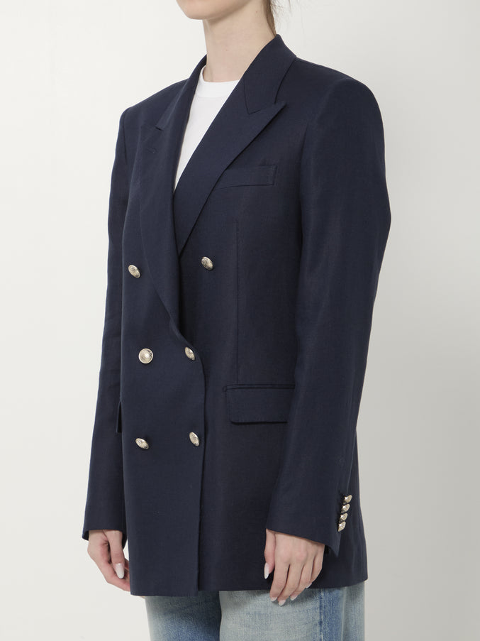 Tagliatore Double-breasted Linen Jacket