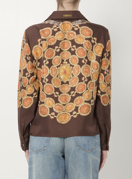 Versace Printed Silk Twill Shirt