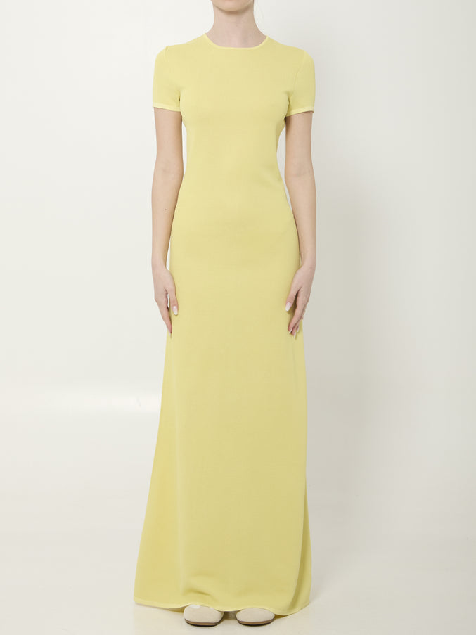 Jacquemus La Robe Maille Maxi Dress Yellow