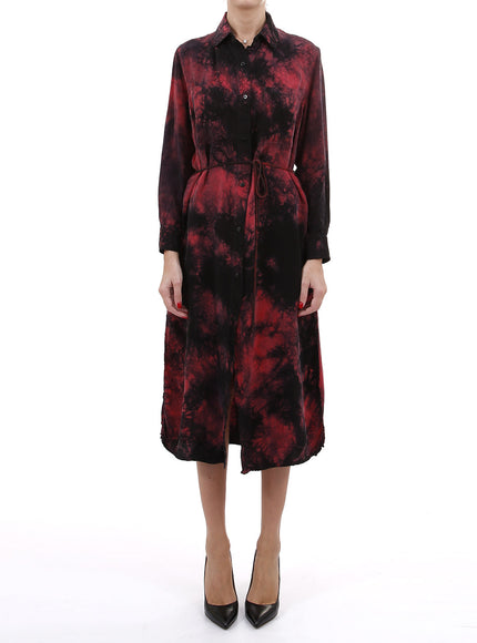 Amiri Long Shirt Dress Red