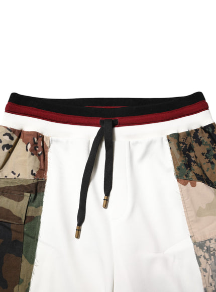 Dolce & Gabbana White Patchwork Jogger Pants