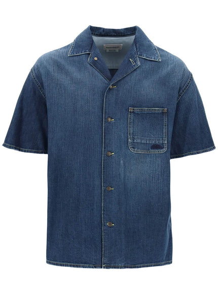 Alexander Mcqueen organic denim short sleeve shirt