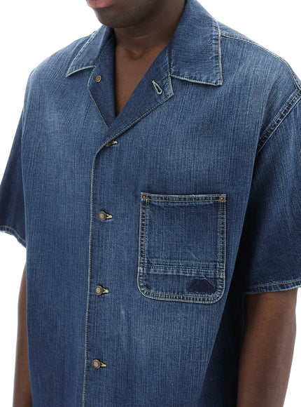 Alexander Mcqueen organic denim short sleeve shirt