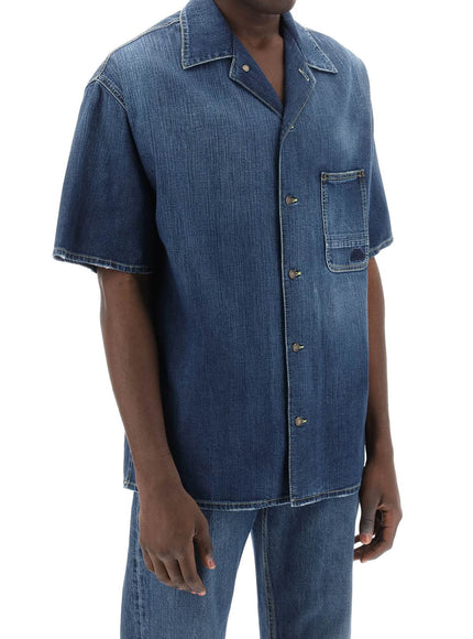 Alexander Mcqueen organic denim short sleeve shirt