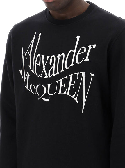 Alexander Mcqueen warped logo sweatshirt