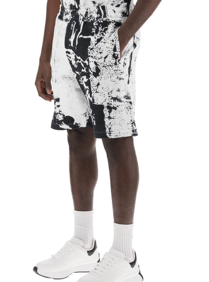 Alexander Mcqueen fold print sweat shorts