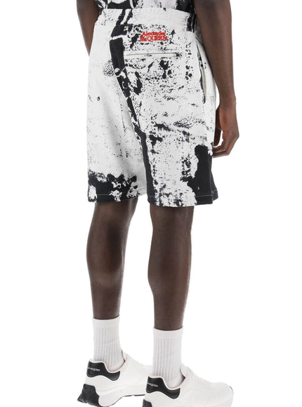 Alexander Mcqueen fold print sweat shorts