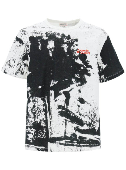 Alexander Mcqueen fold print t-shirt