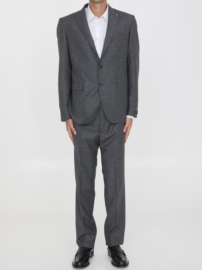 Tagliatore Two-piece Suit In Virgin Wool Grey