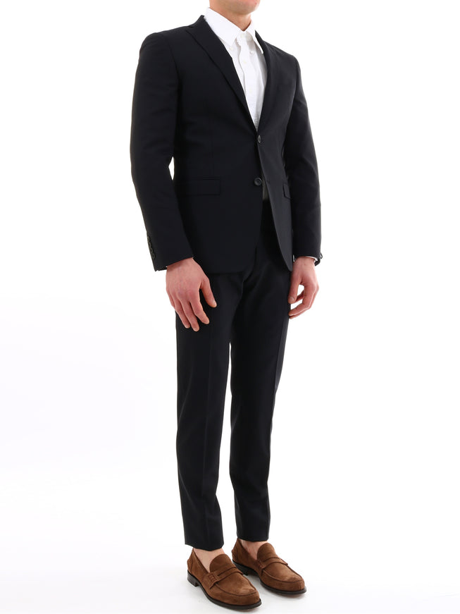 Tonello Blue Suit In Stretch Wool