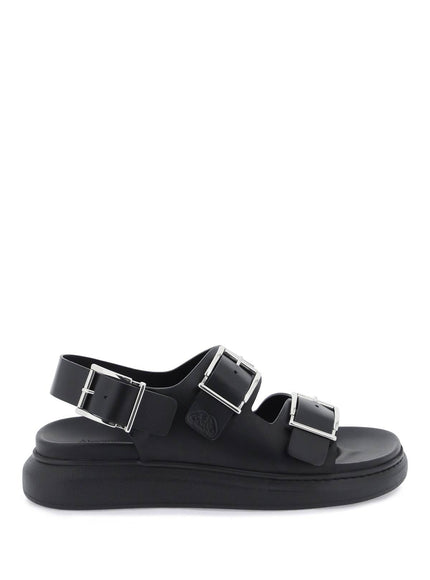 Alexander Mcqueen leather sandals with maxi buckles