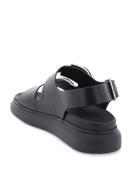 Alexander Mcqueen leather sandals with maxi buckles