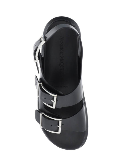 Alexander Mcqueen leather sandals with maxi buckles