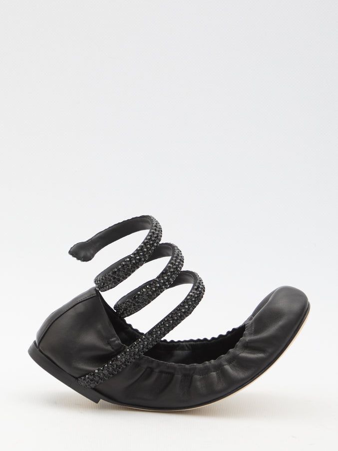 Rene Caovilla Cleo Ballerinas Black