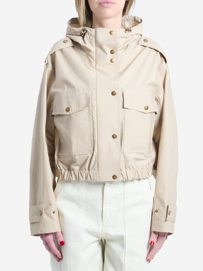 Moncler Carex Cropped Jacket Beige