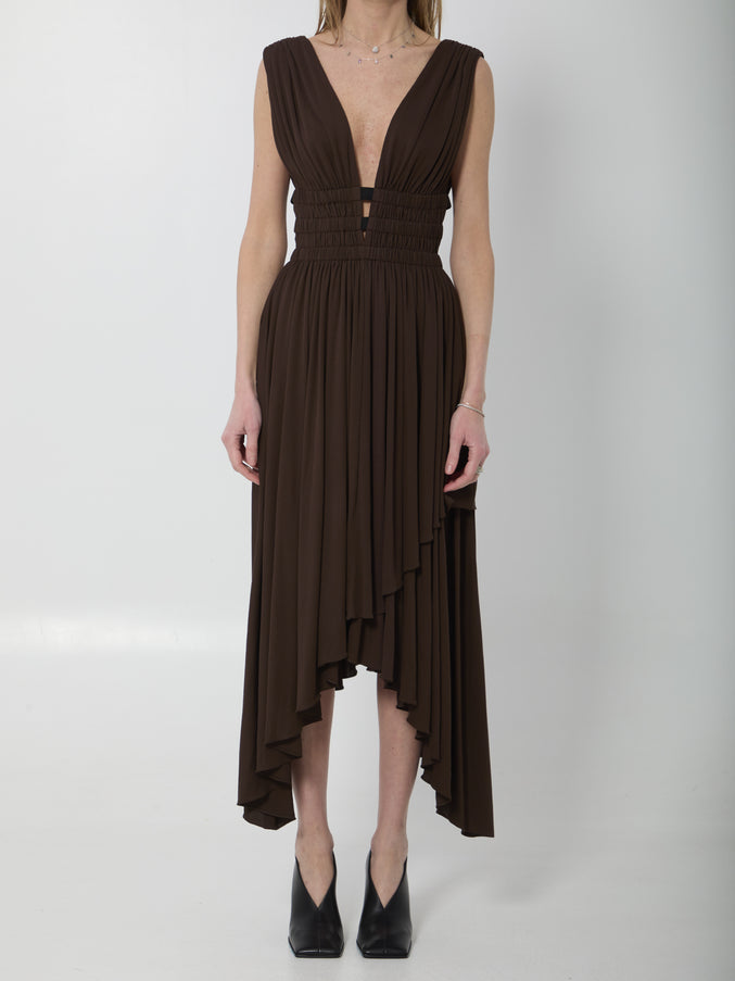 Alaia Deesse Midi Dress Brown