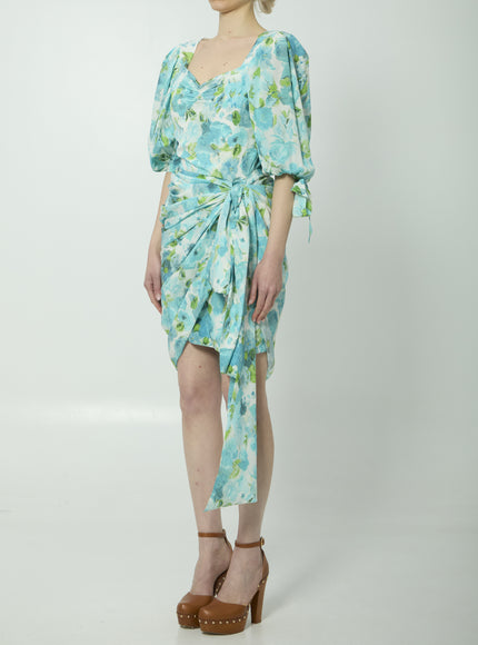 Chloe Printed Silk Midi Dress