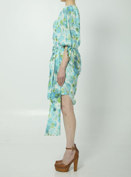 Chloe Printed Silk Midi Dress