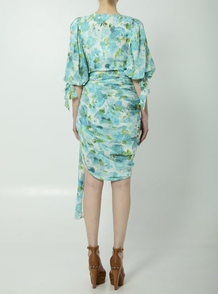 Chloe Printed Silk Midi Dress