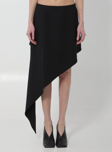 Alaia Asymmetric Pointed Skirt Black