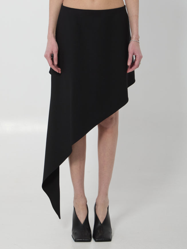 Alaia Asymmetric Pointed Skirt Black