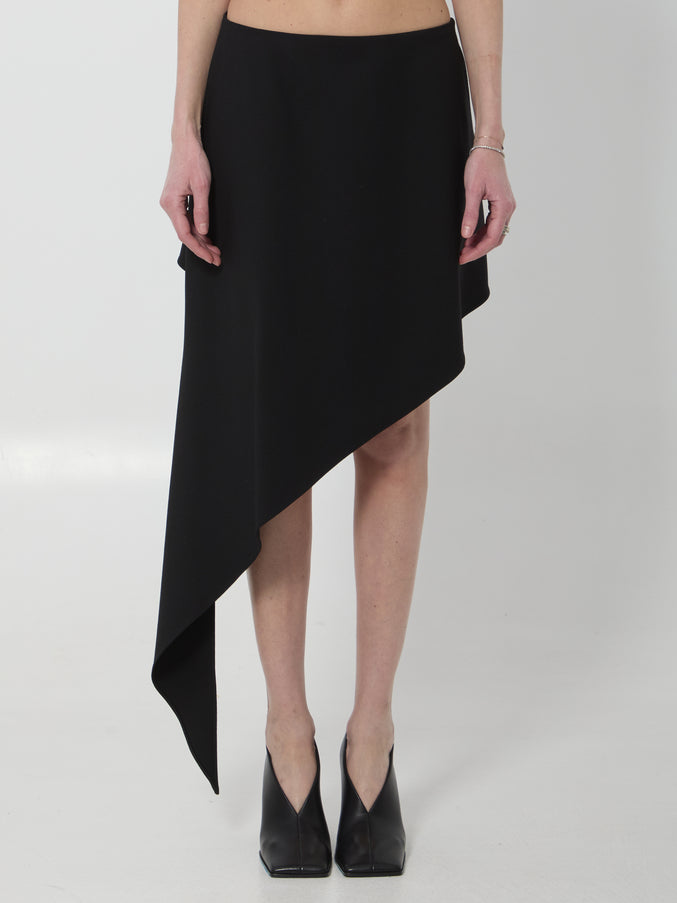 Alaia Asymmetric Pointed Skirt Black