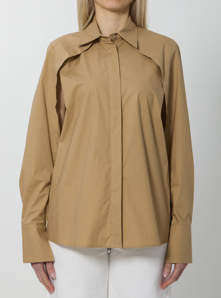 Federica Tosi Open Sleeve Shirt Beige