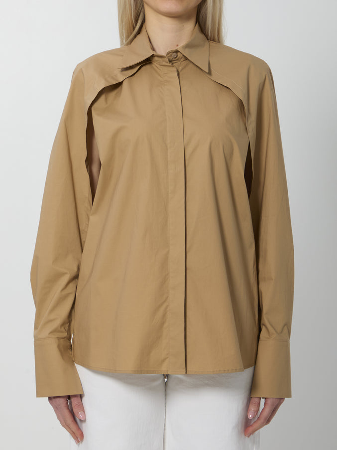 Federica Tosi Open Sleeve Shirt Beige