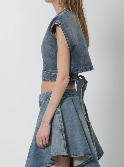 Alaia Denim Top With Belt