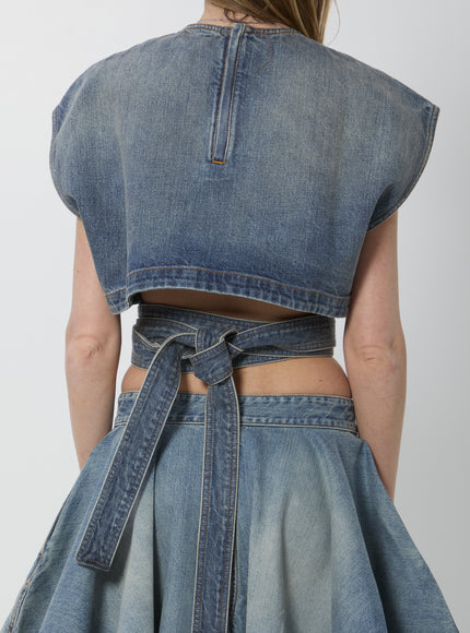 Alaia Denim Top With Belt