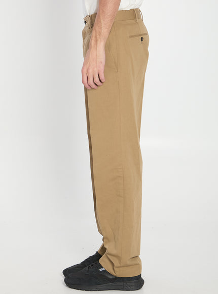 Pt Torino Cotton And Linen Trousers