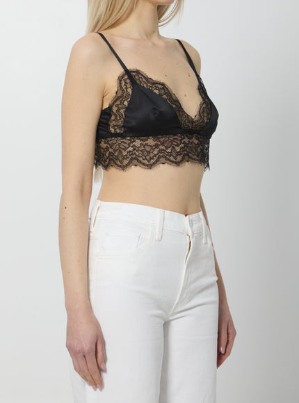 Dolce & Gabbana Satin Bralette With Lace
