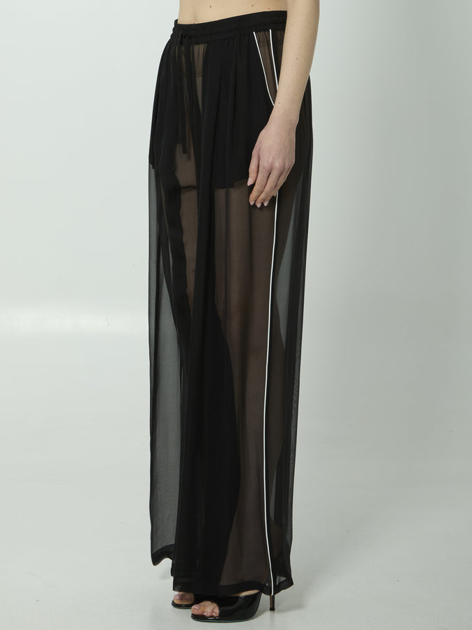 Dolce & Gabbana Silk Chiffon Trousers